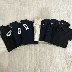NWT 7 Old Navy uniform collared tees sz XS